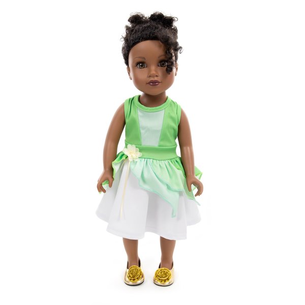 Little Adventures Twirl Princess Doll Dress - Doll Not Included - Machine Washable Child Pretend Play and Party Doll Clothes with No Glitter (Lily Pad Twirl)
