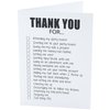Funny Adult Thank You Cards - 20 Pack of "Thank You For" Checklist Cards - Crazy, Funny, Positive or Silly - Black Foil Embossed and Black Foil Lined Envelopes (A7) 5 x 7