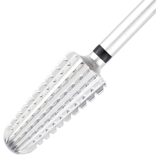 Upgraded PANA Volcano Nail Carbide Bit - Two Way Rotate use for Both Left and Right Handed use - Fastest remove Acrylic or Gel – For Manicure Drill Machine - 3/32" (Extra Coarse - XC, SILVER)