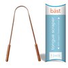 Bäst Tongue Scraper • 100% Copper (1 Pack) Premium Tongue Cleaner • Improve Oral Health • Ayurvedic Cleaning Tool