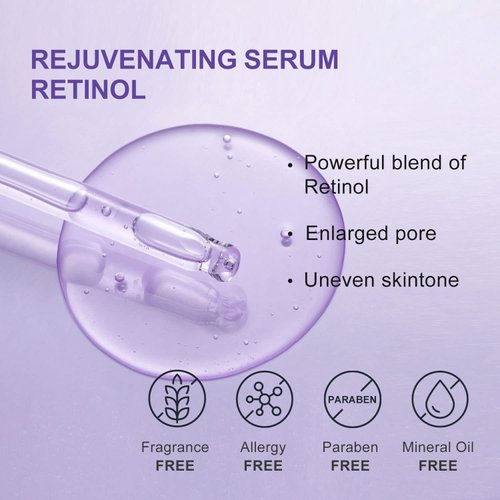 Epielle Retinol Night Serum | Repair, Renew, Brighten | Targets Fine Lines and Wrinkles | For All Skin Types | 1 Fl Oz | Korean Skincare
