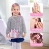 JYPS 7PCS Toddler Purse for Girl, Girls Wallet with Pretend Play Toys, Princess Toys with Kids Dress Up Jewelry Set