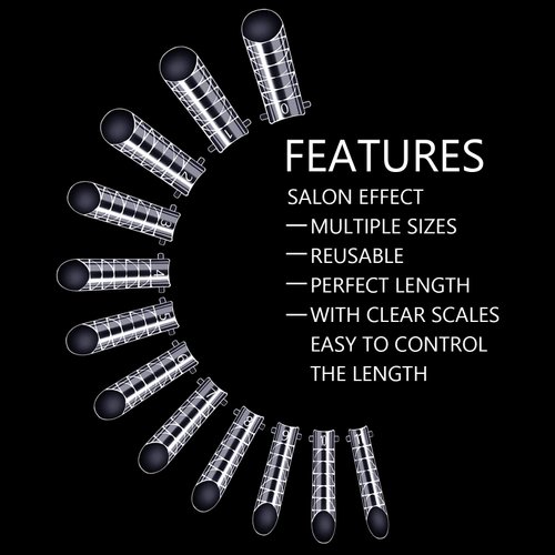 NMKL38 120Pcs Dual Forms Full Cover Nail Tips Upper Arched Extension Mold (Mold A)