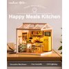 Rowood Miniature House Kit,DIY Plastic Mini Dollhouse Kit to Build for Adults,Adult Craft Kits Teen Girl Gifts on Birthday Christmas-Happy Meals Kitchen