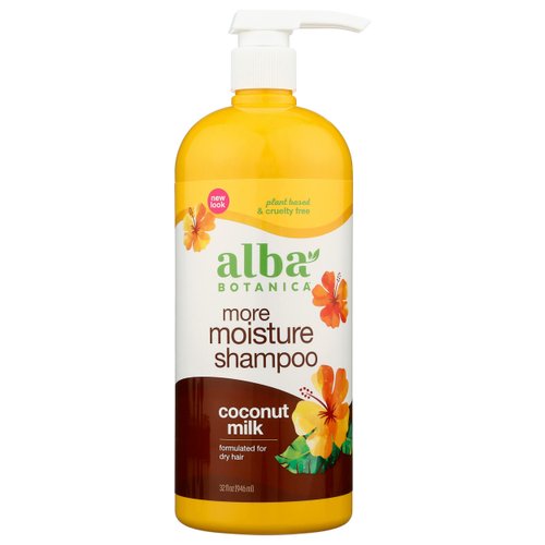 Alba Botanica Drink It Up Coconut Milk Hawaiian Shampoo, Plant Based, 32 Ounce (Pack Of 1)