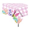 Adirasenotek 3Pcs Ice-Cream Party Tablecloths,Pink 87" Lx54 W Rectangular Plastic Table Covers,Kids' Party Disposable Tablecloths for Decoration,Birthday Party,Baby Showers