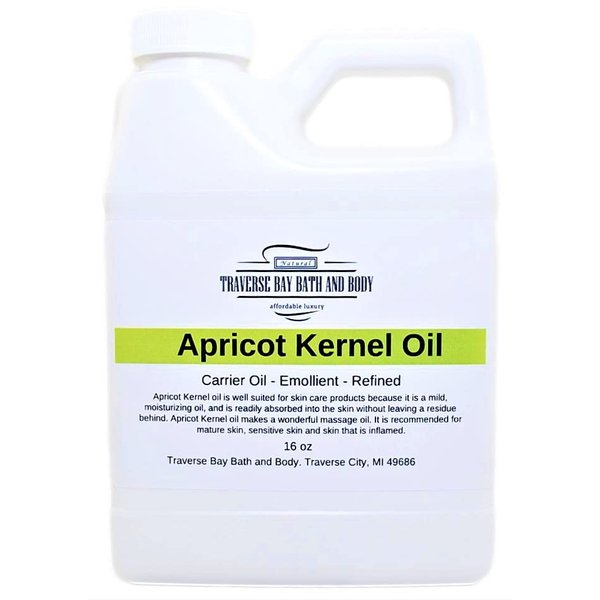 Apricot Kernel Oil 16 oz., Safety sealed container, Soap making, lotion, creams, massage oil, bath, beauty, lip balm