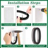 6 Inch Floating House Number Metal Modern Anti-Rust House Address Numbers for Outside with For Mailbox Yard Home Front Door Zinc Alloy Black, 911 Visibility Signage (1)