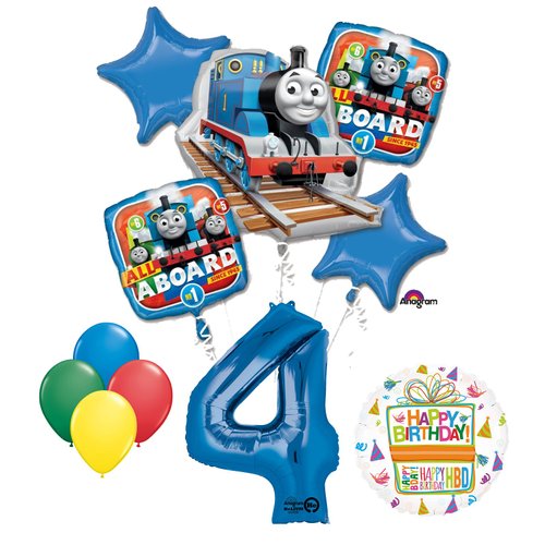 Anagram Thomas the Train Engine 4th Birthday Party Supplies and Balloon Decorations