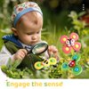 ALASOU 3PCS Suction Cup Spinner Toys for 1 Year Old Boy Girl|Spinning Top Baby Toys 12 18 Months|1 2 Year Old Boy Birthday Gift|Baby Bath Toys for Kids Ages 1-3|Sensory Toys for Toddlers 1-3