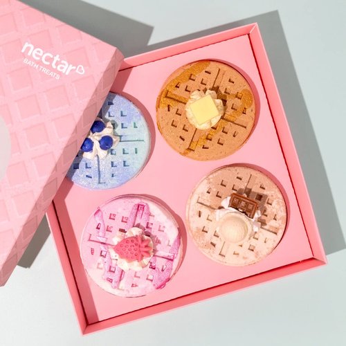 Waffle Bath Bomb Gift Set, Bubble Bath Bath Bomb, Soothing Bath Bomb for Kids, Handmade Bath Bombs, Fizz Bombs for Spa Baths