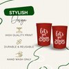 Christmas Cups, Lets Get Lit, Set of 12, 16 Oz Each Christmas Plastic Cups, Holiday ups, Christmas Party Favors Adults, Christmas Party Cups, Christmas Decorations