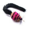 Kat Fly Cat Toy Wand Refill - Pink Mouse with Real Fur Tail Cat Teaser Wand Attachment