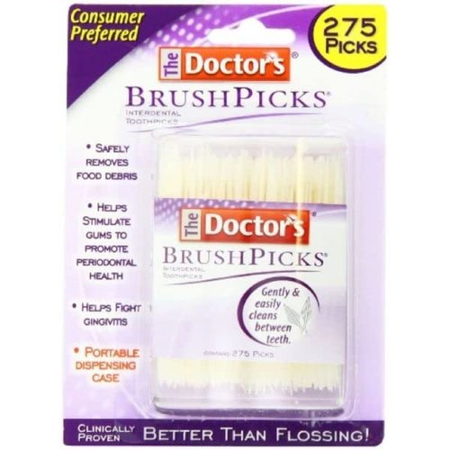 The Doctor's BrushPicks Interdental Toothpicks, 275 Picks (Pack of 2)