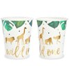 144 Piece Wild One Party Supplies for First Birthday Decorations with Safari Plates, Napkins, Cups, and Cutlery (Serves 24)