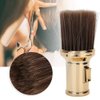 Barber Neck Duster Brush, Multifunctional Broken Hair Sweep Brush Neck Duster Brush Beard Shaving Brush for Barber Shop(Gold)