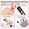 Cordless Electric Nail File Set, Professional Manicure Pedicure Kit, 10 Speed Portable Nail Drill Machine with Memory Modes, Pedicure Tools for feet, Hand Foot Care Tool for Thick Nail Toenail Cuticle