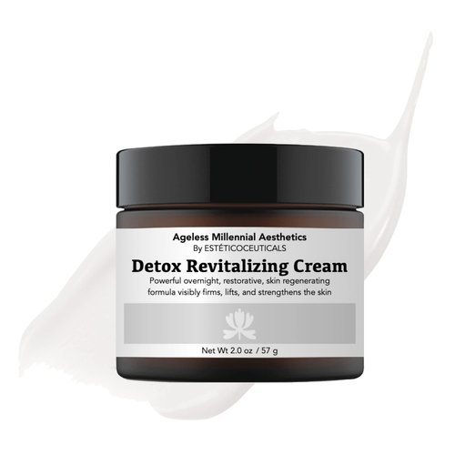 Ageless Millennial Aesthetics - Detox Revitalizing Nightly Face Cream - Deep Hydration With Hyaluronic Acid - 2.0oz