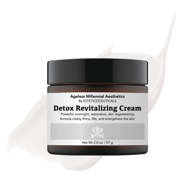 Ageless Millennial Aesthetics - Detox Revitalizing Nightly Face Cream - Deep Hydration With Hyaluronic Acid - 2.0oz