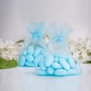 Dealglad 50Pcs Organza Bags 4x6 Inches, Sky Blue Sheer Drawstring Baby Shower Favor Bags Mesh Jewelry Pouches Wedding Candy Gift Bags