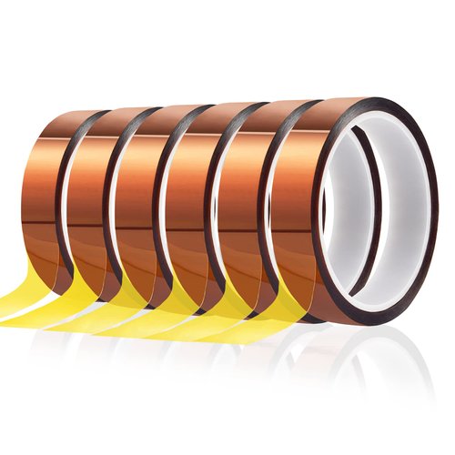 MEBMIK 6 Rolls 20mm x33m (108ft) High Temperature Heat Resistant Tape Heat Transfer Tape for Heat Sublimation Press No Residue and Heat Transfer Vinyl