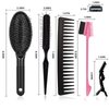 12Pcs Wig Styling Set - Massage Brush, Wide-Tooth Comb, Edge Brush, Wet Brush, Wig Clip for Synthetic Wigs, Hair Extensions, DIY Styling and Human Hair