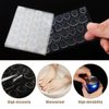 Hsathoac 15 Sheets (360pcs) Double-Sided Nail Adhesive Stickers, Super Sticky Fake Nail Glue Stickers, Fake Nail Tips, Waterproof Breathable Nail Jelly Glue Tabs, Adhesive Tabs for DIY Manicure