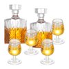 JJUNW 6 Pcs 1:12 Scale Dollhouse Miniature Accessories, A Set of Exquisite Mini Whiskey Wine Bottle Bar Model, Verisimilitude Mini Whiskey Wine Decoration for Décor Dollhouse Accessories (Brown)