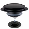 Matte Black tub Drain Stopper, Hidrop Pop Up Universal Tub Dain Tip Toe Bathtub Drain Stopper,Conversion Kit Assembly, Replaces Lift and Turn, Tip-Toe and Trip Lever drains for Tub, EZ Installation