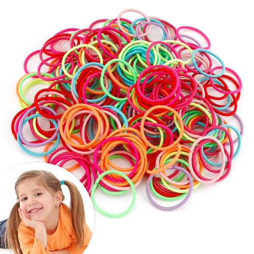 Back to School Gifts for Kids Hair Ties For Girls 100pcs Hair Ties No Damage Ponytail Holders Hair Accessories For Girls Hair Ties Rubber Bands For Hair Elastic Hair Ties For Thin Hair Pony Tails