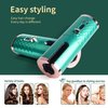 Hair Curler Automatic Cordless Curling Iron Wireless Hair Curler with LCD Temperature Display and Timer, Portable Rechargeable Ceramic Automatic Hair Curler Wand Fast Heating Hair Curler (F)