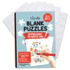 Decorably 8 Pack Blank Puzzles to Draw on, 5.5x8in Blank Puzzle Pieces to Write on, 28pcs Make Your Own Puzzle, DIY Puzzle Blank Jigsaw Puzzle, Make Your Own Puzzle Kit, Blank Jigsaw Puzzle to Draw on