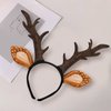 DUOJINSANXI Reindeer Antlers Headband, Reindeer Ears, Deer Antler Headband, Christmas Headband, Makeup Headband Animal, Christmas Costumes for Women Adults Christmas Halloween Cosplay Party Favors
