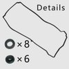 Valve Cover Gasket Set, Engine Valve Cover Gasket, Valve Cover Seal Gasket Compatible with Honda Accord Civic CR-V, Acura CSX ILX RSX RDX TSX, Replaces #VS50614R, 12341-R40-A00