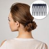 OIIKI Plastic Hair Side Comb Clips 30pcs, Mini 9 Teeth French Twist Hair Comb, Bridal Wedding Decorative Veil Hair Combs for Women Girls Hair Styling Accessories (Black & Clear)