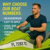 Boat Registration Decal with Numbers and Letters – Vinyl Number Stickers Kit for Legal Hull Display, Ideal for All Types of Boats