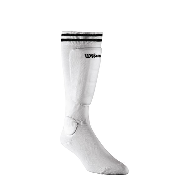 Wilson Soccer Sock Shin Guards - PeeWee Size, White