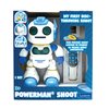 LEXiBOOK, Powerman Shoot - My First Throwing-disc Robot, Programmable Remote Control Robot, Plays Music and Dances, Sound and Light Effects, 12 Foam Discs, ROB17, White/Blue