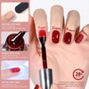 GAOY Sheer Red Gel Nail Polish,16ml Soak Off Jelly Gel Polish, Translucent Color UV Light Cure for Nail Art DIY at Home, 1541 Wine Red