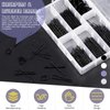 Swpeet 380Pcs 2 Styles 1.9Inch 2.4Inch 2.7Inch Black Hair Pins Bobby Pins with Rubber Bands Kit, Including 120Pcs Bobby Pins and 160Pcs U Hair Pins Hair Clips with Soft Elastic Bands for Girls and Women