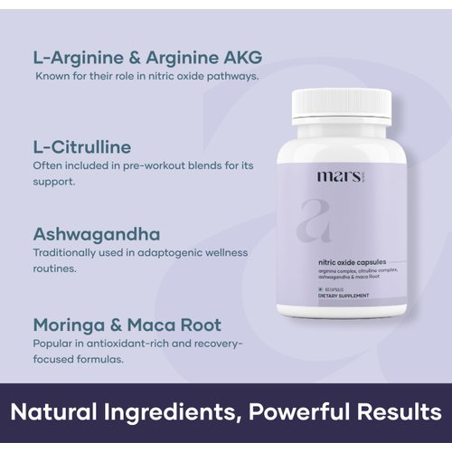 Mars Nitric Oxide Capsules - 120 Capsules (Nitric Oxide 02)