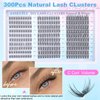 Lash Clusters Wispy Eyelash Clusters C Curl Individual Lashes zanlufly Natural 300Pcs Cluster Lashes Eyelash Extension 10 12 14MM DIY Lash Extension