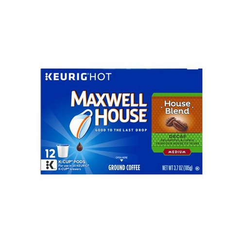 Maxwell House House Blend Decaf Coffee K-Cups, 24 Count (Pack of 2)