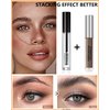 Waterproof Tinted Eyebrow Gel Taupe & Clear Brow Setting Glue, Liquid Mascara Eye Brow Cream, Long Lasting Smudge-Proof Brow Filler Makeup Set,Brow Fast Sculp, Halloween Thanksgiving for Girl Wome- 05