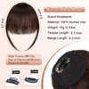 Wodelanle Bangs Hair Clip in Bangs,100% Human Hair Fake Bangs Clip on Bangs Dark Brown,Faux Bangs Clip in Hair Extensions,French Bangs Fringe With Temples Hairpieces Curved Bangs for Daily Wear