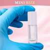 DupakSYS 12pcs 2.5ml Empty Lip Gloss Tubes with Wand Cute Lip Gloss Containers Refillable Cosmetic Lip Balm Tubes Lip Gloss Supplies Kit + 2pcs Syringes (White)