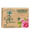 Le Petit Olivier Extra Mild Soaps, Rose, 2 x 3.5 oz - Enriched with Olive Oil and Natural Extracts - Cruelty-Free and Paraben-Free - Mild - Hypoallergenic Bath Soap - Natural Soap For Sensitive Skin