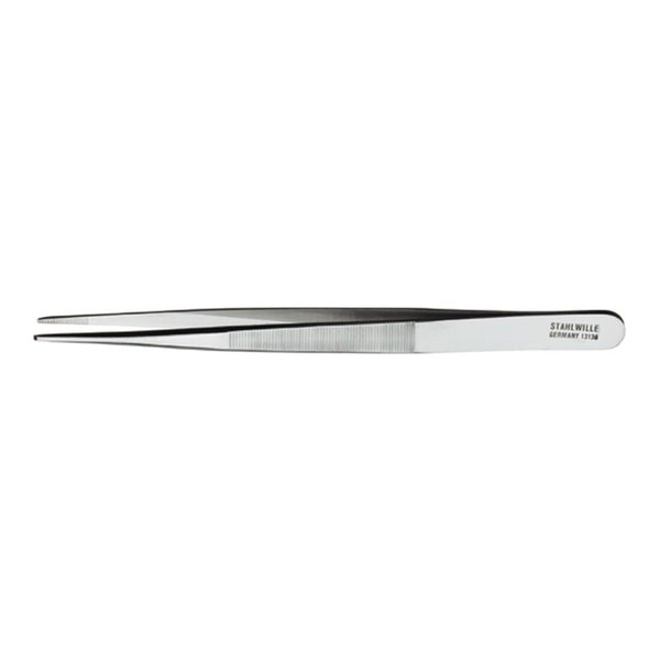 Stahlwille 77500001 13130 Tweezers Set, Straight Blunt Precision Stainless Steel Tweezers, Pack of 5, Made in Germany