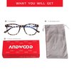 ANDWOOD Blue Light Blocking Glasses Women Men Computer Small Face Frame Bluelight Blocker Teens Square Frame Leopars