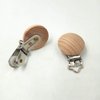 5pcs Beech Wood Pacifier Clips Holder Teething Grasping Suspender Clips Charm DIY Beading Pacifier Chain Accessory (3cm/5pcs)